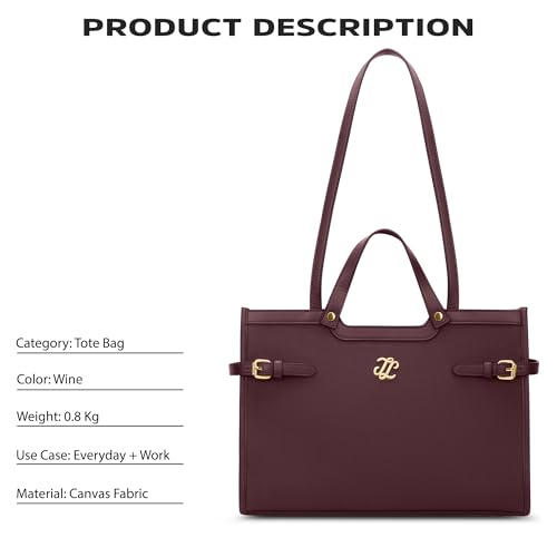 Lavie Signature Canva Dual Carry Tote Bag | Tote Bag for Work | Ladies purse | Stylish Shoulder Bag | Gift for Women - Goyalsons ShopMax