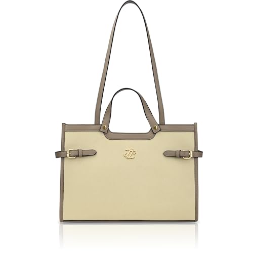 Lavie Signature Canva Dual Carry Tote Bag | Tote Bag for Work | Ladies purse | Stylish Shoulder Bag | Gift for Women - Goyalsons ShopMax