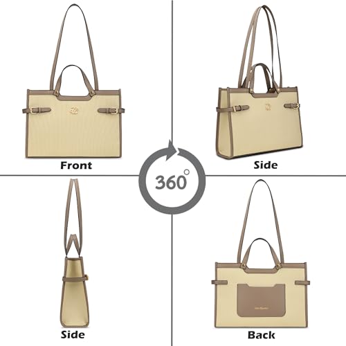 Lavie Signature Canva Dual Carry Tote Bag | Tote Bag for Work | Ladies purse | Stylish Shoulder Bag | Gift for Women - Goyalsons ShopMax