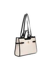 Lavie Signature Canva Dual Carry Tote Bag | Tote Bag for Work | Ladies purse | Stylish Shoulder Bag | Gift for Women - Goyalsons ShopMax