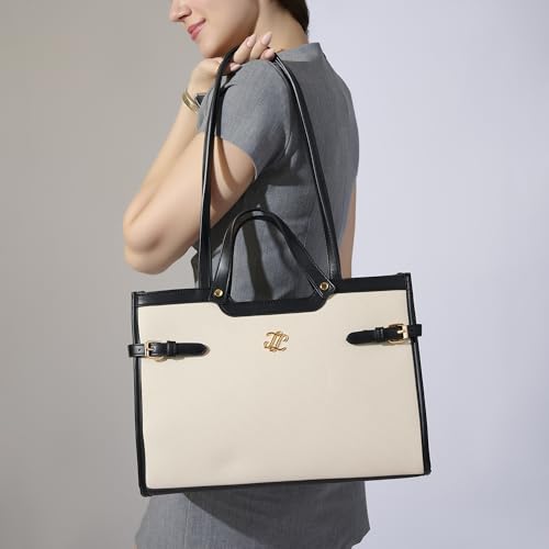 Lavie Signature Canva Dual Carry Tote Bag | Tote Bag for Work | Ladies purse | Stylish Shoulder Bag | Gift for Women - Goyalsons ShopMax