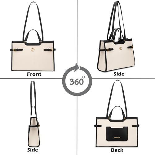 Lavie Signature Canva Dual Carry Tote Bag | Tote Bag for Work | Ladies purse | Stylish Shoulder Bag | Gift for Women - Goyalsons ShopMax