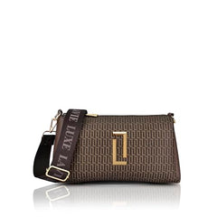 Lavie Luxe Women's Monogram Lizzy 3-Compartment Cross Body Sling Bag | Ladies Purse Handbag | Gift for Women - Goyalsons ShopMax