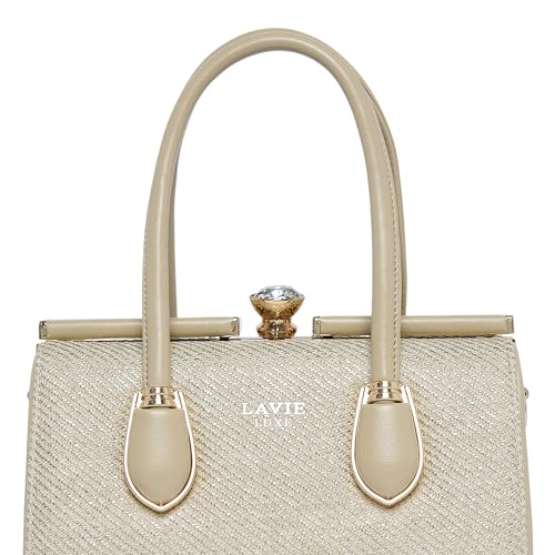 Lavie Luxe Women's Glam Dazzle Satchel Bag | Satchel Handbag for Work | Ladies Purse | Stylish Shoulder Bag | Gift for Women - Goyalsons ShopMax