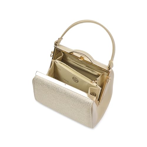 Lavie Luxe Women's Glam Fluff Frame Satchel Bag | Satchel Handbag for Work | Ladies Purse | Stylish Shoulder Bag | Gift for Women