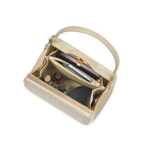 Lavie Luxe Women's Glam Fluff Frame Satchel Bag | Satchel Handbag for Work | Ladies Purse | Stylish Shoulder Bag | Gift for Women