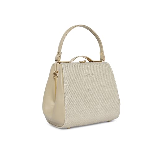 Lavie Luxe Women's Glam Fluff Frame Satchel Bag | Satchel Handbag for Work | Ladies Purse | Stylish Shoulder Bag | Gift for Women