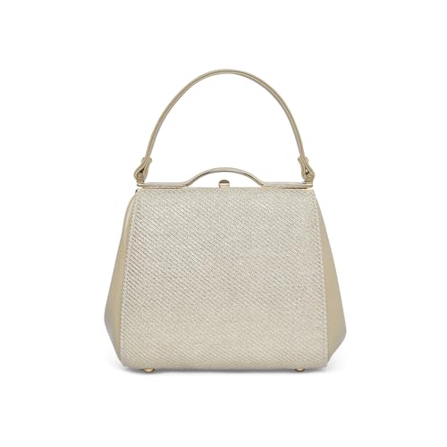 Lavie Luxe Women's Glam Fluff Frame Satchel Bag | Satchel Handbag for Work | Ladies Purse | Stylish Shoulder Bag | Gift for Women