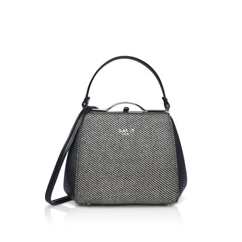 Lavie Luxe Women's Glam Fluff Frame Satchel Bag | Satchel Handbag for Work | Ladies Purse | Stylish Shoulder Bag | Gift for Women