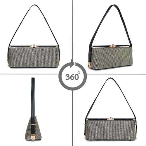 Lavie Luxe Women's Glam Dazzle Horizontal Satchel Bag | Satchel Handbag for Work | Ladies Purse | Stylish Shoulder Bag | Gift for Women - Goyalsons ShopMax