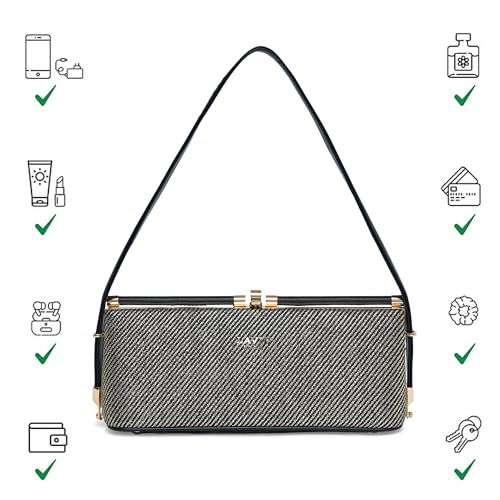 Lavie Luxe Women's Glam Dazzle Horizontal Satchel Bag | Satchel Handbag for Work | Ladies Purse | Stylish Shoulder Bag | Gift for Women - Goyalsons ShopMax
