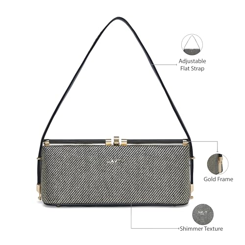 Lavie Luxe Women's Glam Dazzle Horizontal Satchel Bag | Satchel Handbag for Work | Ladies Purse | Stylish Shoulder Bag | Gift for Women - Goyalsons ShopMax