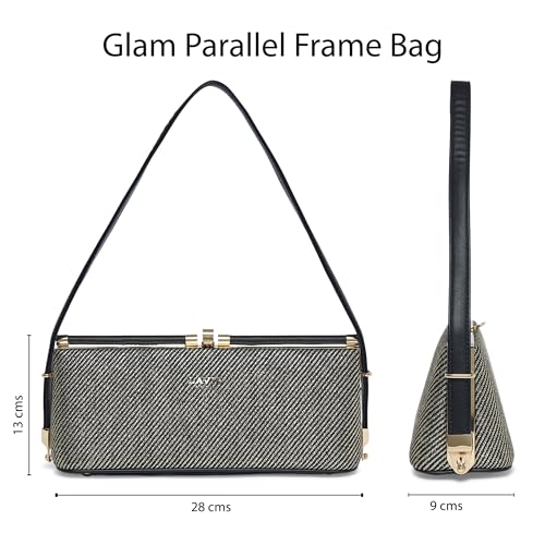 Lavie Luxe Women's Glam Dazzle Horizontal Satchel Bag | Satchel Handbag for Work | Ladies Purse | Stylish Shoulder Bag | Gift for Women - Goyalsons ShopMax