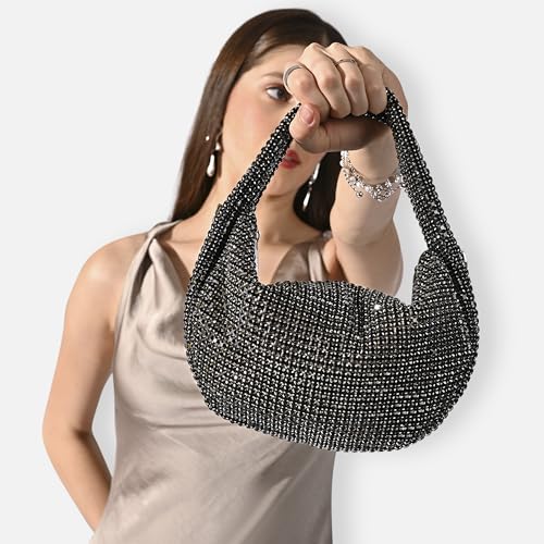 Lavie Luxe women's Gem Hobo Bag | Hobo Handbag for Work | Ladies Purse | Stylish Shoulder Bag | Gift For Women - Goyalsons ShopMax