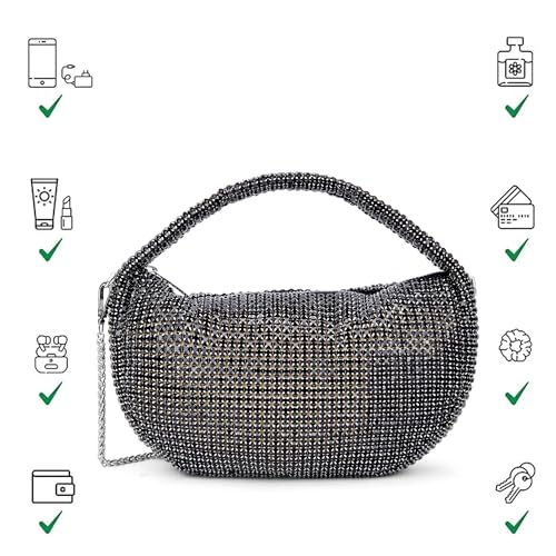 Lavie Luxe women's Gem Hobo Bag | Hobo Handbag for Work | Ladies Purse | Stylish Shoulder Bag | Gift For Women - Goyalsons ShopMax