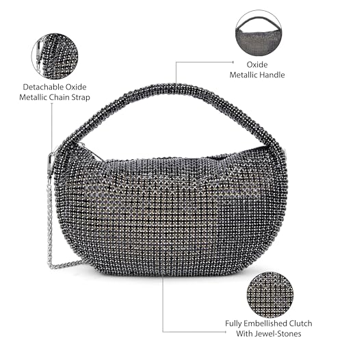 Lavie Luxe women's Gem Hobo Bag | Hobo Handbag for Work | Ladies Purse | Stylish Shoulder Bag | Gift For Women - Goyalsons ShopMax