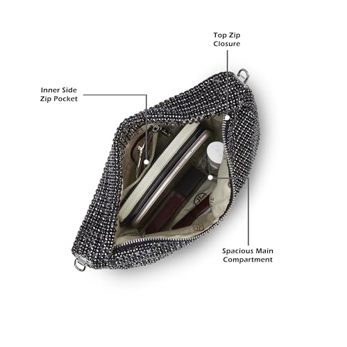 Lavie Luxe women's Gem Hobo Bag | Hobo Handbag for Work | Ladies Purse | Stylish Shoulder Bag | Gift For Women - Goyalsons ShopMax