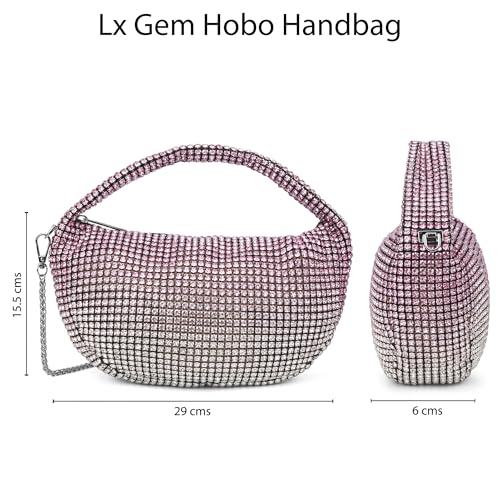 Lavie Luxe women's Gem Hobo Bag | Hobo Handbag for Work | Ladies Purse | Stylish Shoulder Bag | Gift For Women - Goyalsons ShopMax