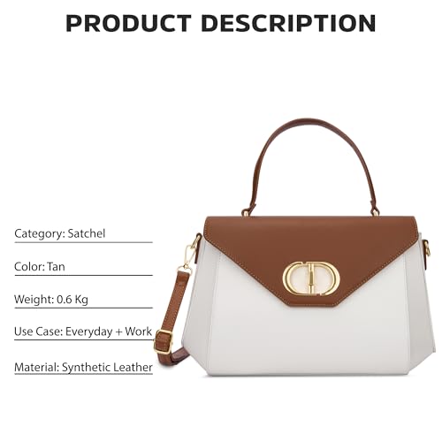Lavie Signature Women's Brooks Flap Satchel Bag | Satchel Handbag for Work | Ladies Purse | Stylish Shoulder Bag | Gift for Women - Goyalsons ShopMax