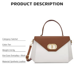 Lavie Signature Women's Brooks Flap Satchel Bag | Satchel Handbag for Work | Ladies Purse | Stylish Shoulder Bag | Gift for Women - Goyalsons ShopMax