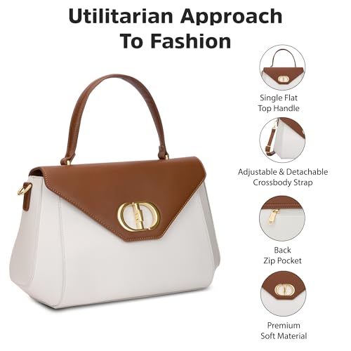 Lavie Signature Women's Brooks Flap Satchel Bag | Satchel Handbag for Work | Ladies Purse | Stylish Shoulder Bag | Gift for Women - Goyalsons ShopMax