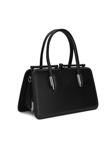Lavie Luxe Women's Book Dual Handle Frame Satchel Handbag | Satchel Bag for Work | Ladies Purse | Stylish Shoulder Bag | Gift For Women - Goyalsons ShopMax