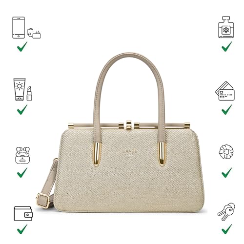 Lavie Luxe Women's Glam Book Dual Handle Satchel Handbag | Satchel Bag for Work | Ladies Purse | Stylish Shoulder Bag | Gift For Women - Goyalsons ShopMax