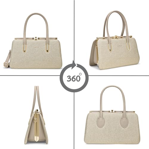 Lavie Luxe Women's Glam Book Dual Handle Satchel Handbag | Satchel Bag for Work | Ladies Purse | Stylish Shoulder Bag | Gift For Women - Goyalsons ShopMax