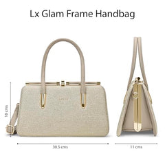 Lavie Luxe Women's Glam Book Dual Handle Satchel Handbag | Satchel Bag for Work | Ladies Purse | Stylish Shoulder Bag | Gift For Women - Goyalsons ShopMax