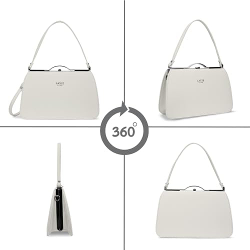 Lavie Luxe Women's Book Satchel Frame Satchel Handbag | Satchel Bag for Work | Ladies Purse | Stylish Shoulder Bag | Gift For Women - Goyalsons ShopMax
