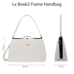 Lavie Luxe Women's Book Satchel Frame Satchel Handbag | Satchel Bag for Work | Ladies Purse | Stylish Shoulder Bag | Gift For Women - Goyalsons ShopMax