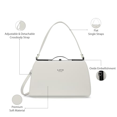 Lavie Luxe Women's Book Satchel Frame Satchel Handbag | Satchel Bag for Work | Ladies Purse | Stylish Shoulder Bag | Gift For Women - Goyalsons ShopMax