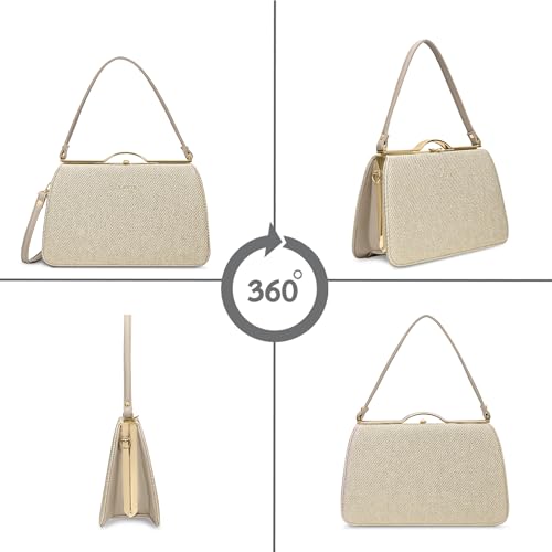 Lavie Luxe Women's Glam Book Satchel Frame Satchel Handbag | Satchel Bag for Work | Ladies Purse | Stylish Shoulder Bag | Gift For Women - Goyalsons ShopMax