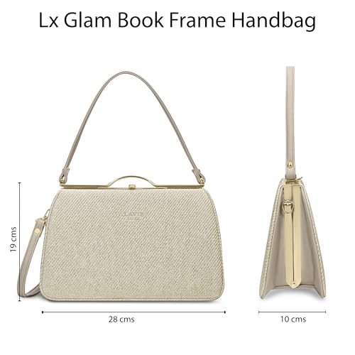 Lavie Luxe Women's Glam Book Satchel Frame Satchel Handbag | Satchel Bag for Work | Ladies Purse | Stylish Shoulder Bag | Gift For Women - Goyalsons ShopMax