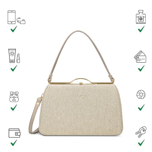Lavie Luxe Women's Glam Book Satchel Frame Satchel Handbag | Satchel Bag for Work | Ladies Purse | Stylish Shoulder Bag | Gift For Women - Goyalsons ShopMax