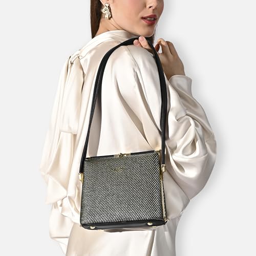 Lavie Luxe Women's Glam Glare Small Frame Satchel Handbag | Satchel Bag for Work | Ladies Purse | Stylish Shoulder Bag | Gift For Women - Goyalsons ShopMax
