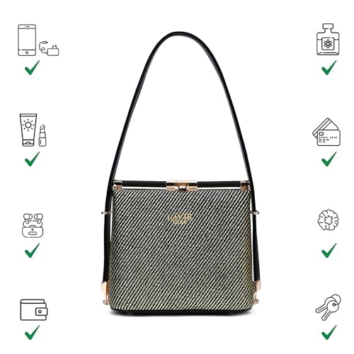 Lavie Luxe Women's Glam Glare Small Frame Satchel Handbag | Satchel Bag for Work | Ladies Purse | Stylish Shoulder Bag | Gift For Women - Goyalsons ShopMax