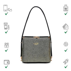 Lavie Luxe Women's Glam Glare Small Frame Satchel Handbag | Satchel Bag for Work | Ladies Purse | Stylish Shoulder Bag | Gift For Women - Goyalsons ShopMax