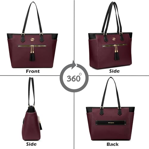 Lavie Signature Women's Knoxville Colourblock Tote Laptop Bag | Tote Laptop Bag for Work | Ladies Purse | Stylish Shoulder Bag | Gift for Women