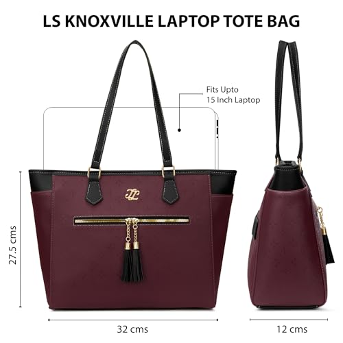Lavie Signature Women's Knoxville Colourblock Tote Laptop Bag | Tote Laptop Bag for Work | Ladies Purse | Stylish Shoulder Bag | Gift for Women