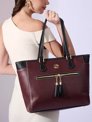 Lavie Signature Women's Knoxville Colourblock Tote Laptop Bag | Tote Laptop Bag for Work | Ladies Purse | Stylish Shoulder Bag | Gift for Women