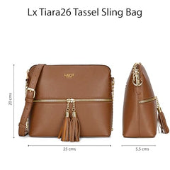 Lavie Luxe Women's Tiara26 Tassel Crossbody Sling Bag | Ladies Purse Handbag | Gift for Women
