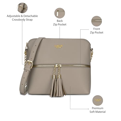 Lavie Luxe Women's Tiara26 Tassel Crossbody Sling Bag | Ladies Purse Handbag | Gift for Women