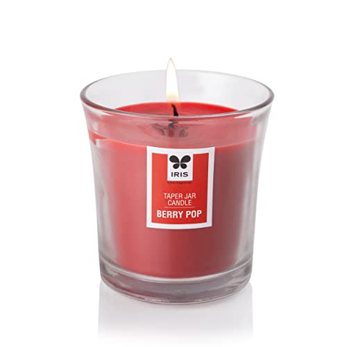 IRIS Taper Jar Candle - Berry Pop Fragranced - Pack of 1.