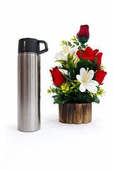Thermosteel Stainless Steel Water Bottle, 500ml Capacity (Black)