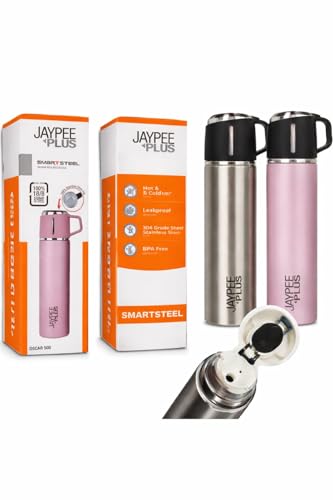 Thermosteel Stainless Steel Water Bottle, 500ml Capacity (Black)