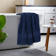 MYTRIDENT Bath Towel for Men Large Size, Cotton Bath Towel for Women, Classic Towel, 525 GSM 100% Cotton Towel for Bath, 1 Pc Bath Towel - Palace Blue