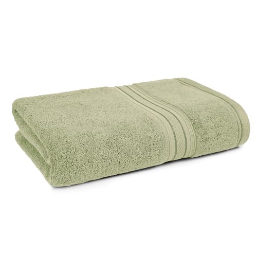 MYTRIDENT Bath Towel for Men Large Size, Cotton Bath Towel for Women, Classic Towel, 525 GSM 100% Cotton Towel for Bath, 1 Pc Bath Towel - Nature Green