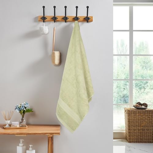 MYTRIDENT Bath Towel for Men Large Size, Cotton Bath Towel for Women, Classic Towel, 525 GSM 100% Cotton Towel for Bath, 1 Pc Bath Towel - Nature Green