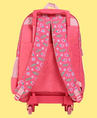 STRIDERS Barbie Trolly School Bag for Kids Spacious Durable Rolling Backpack with Padded Comfortable Straps & Fun Design Perfect for School Travel & Play (18 inch Trolley) - Goyalsons ShopMax